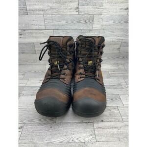 KEEN Utility Troy 6 Waterproof Carbon Toe Work Boots Men Sz 11D Brown 1023396D